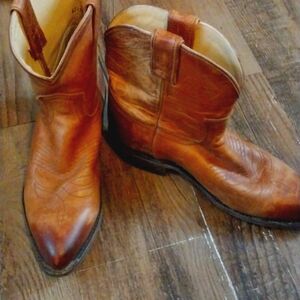 Frye Brown Leather Ankle Boots